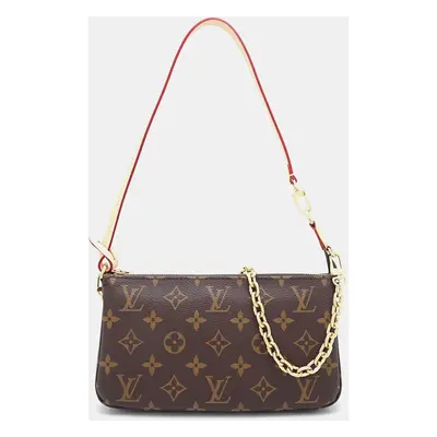 Louis Vuitton Brown Canvas Monogram Pochette Accessoires Handbag