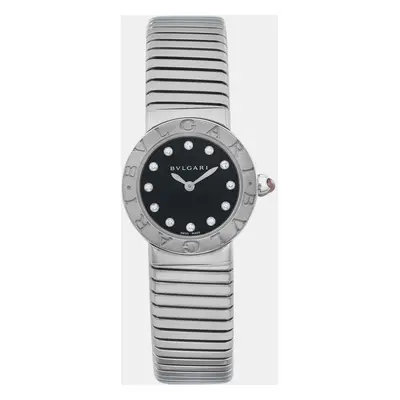 Bvlgari Black Diamond Stainless Steel Bvlgari-Bvlgari Quartz Women's Wristwatch mm