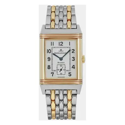 Jaeger-LeCoultre Silver Two-Tone Reverso Grande Taille 270.5.62 Manual Winding Men's Wristwatch 