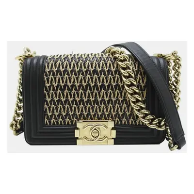 Chanel Boy Small Lambskin Black Shoulder Bag