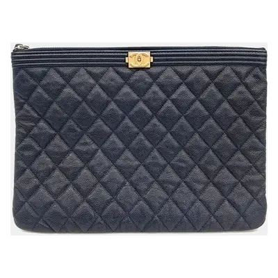 Chanel Caviar Boy New Medium Clutch