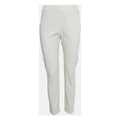 Max Mara Grey Faux Leather Skinny Pants