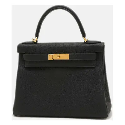 Hermes Black Togo Kelly Handbag