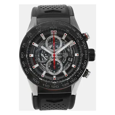 Tag Heuer Black Stainless Steel Carrera Calibre HEUER CAR2A1Z.FT6044 Automatic Men's Wristwatch