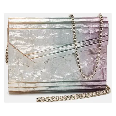 Jimmy Choo Multicolor Acrylic and Velvet Candy Chain Clutch