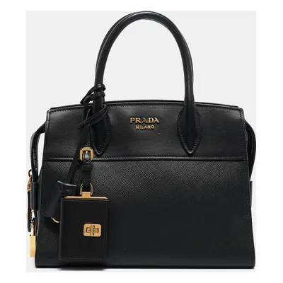 Prada Black Saffiano Lux and City Leather Esplanade Tote