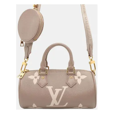 Louis Vuitton Tourterelle Bicolor Monogram Empreinte Leather BB Papillon Shoulder Bag