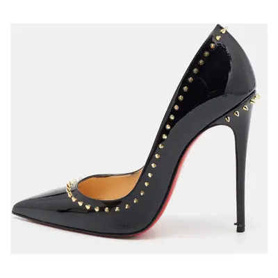 Christian Louboutin Black Patent Leather Anjalina Pumps Size