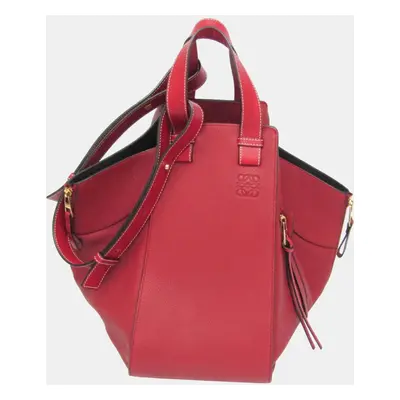 Loewe Red Leather Hammock Medium Handbag