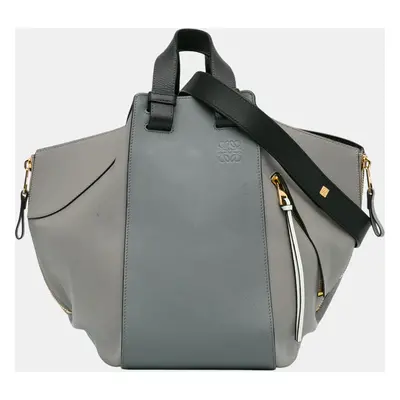 Loewe Black/Grey Medium Tricolor Hammock Bag