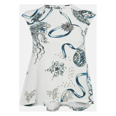 Roberto Cavalli White Jelly Fish Print Jersey T-Shirt 10Yrs