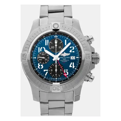 Breitling Blue Stainless Steel Avenger Automatic Men's Wristwatch mm