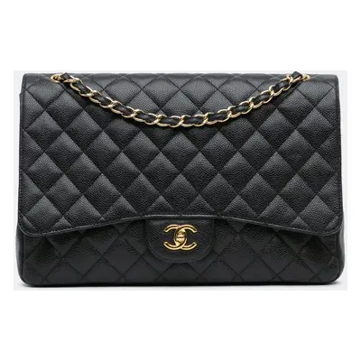 Chanel Black Maxi Classic Caviar Single Flap