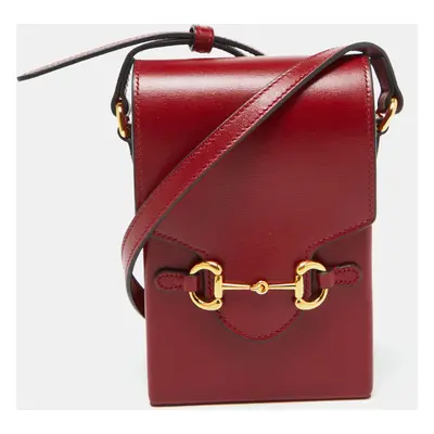 Gucci Red Calfskin Mini Horsebit Crossbody Bag