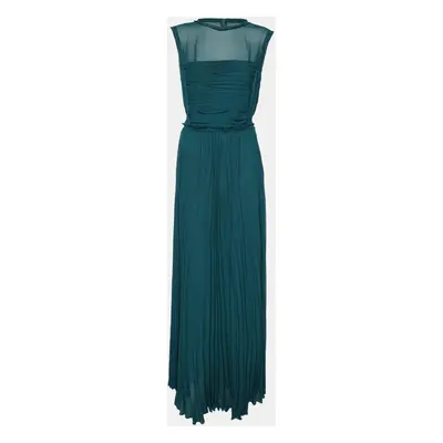 CH Carolina Herrera Green Chiffon Sleeveless Maxi Dress