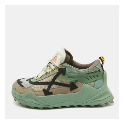 Off-White Multicolor Mesh and Leather Odsy Sneakers Size