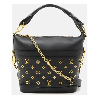 Louis Vuitton Black Leather Cruiser PM One Handle Bag