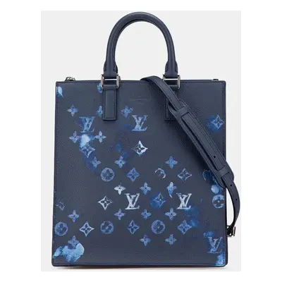 Louis Vuitton Blue Monogram Ink Watercolor Sac Plat Zippe