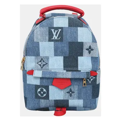 Louis Blue Canvas Vuitton Monogram Denim Mini Palm Springs Backpack