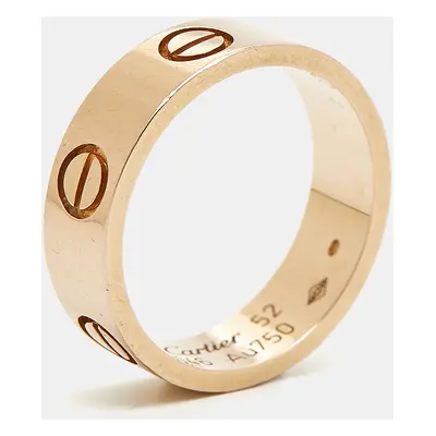 Cartier Love 18K Rose Gold Band Ring Size