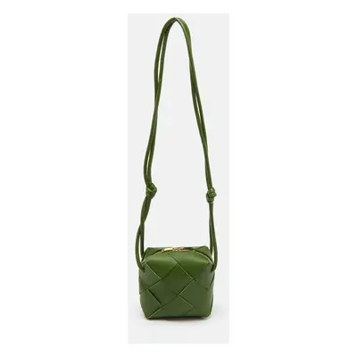 Bottega Veneta Green Leather Mini Cassette Camera Bag