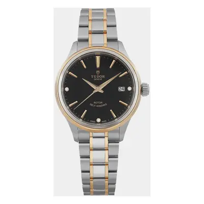 Tudor Black Diamond 18K Yellow Gold Stainless Steel Style Automatic Men's Wristwatch mm