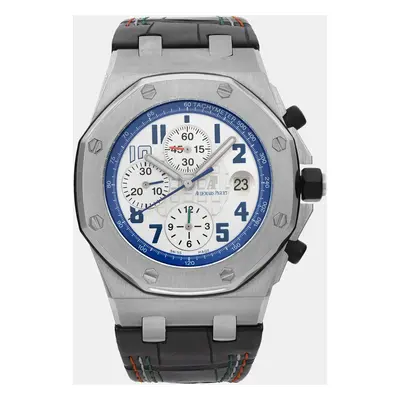 Audemars Piguet White Stainless Steel Royal Oak Offshore Chronograph Sachin Tendulkar 26182ST.OO