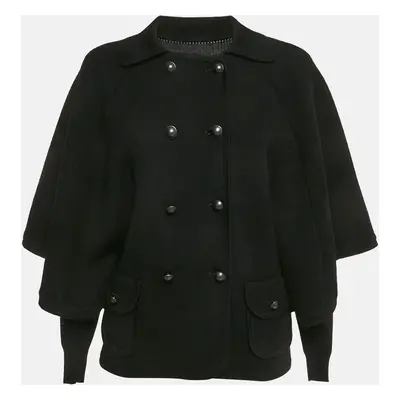 Diane Von Furstenberg Black Wool Abbe Cardigan Cape