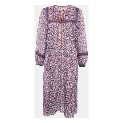 Isabel Marant Multicolor Floral Print Cotton Asymmetric Greila Dress