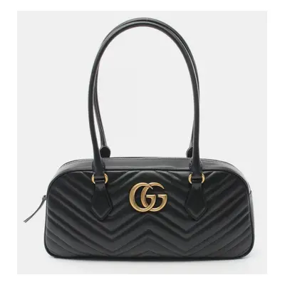 Gucci Gg Marmont Medium Tote Leather Black Bag