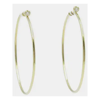 Tiffany & Co. 18K Yellow Gold and Diamond Elsa Peretti Hoop Earrings