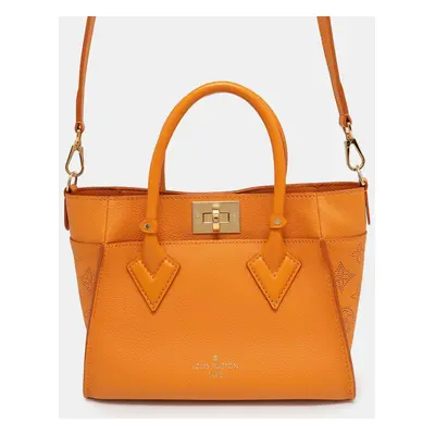 Louis Vuitton On My Side Orange Mahina Calf Leather Size Pm