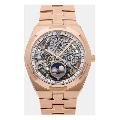 Vacheron Constantin Skeleton 18k Rose Gold Overseas 4300V/120R-B547 Automatic Men's Wristwatch m