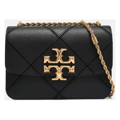 Tory Burch Black Diamond Quilt Leather Eleanor Shoulder Bag