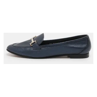 Salvatore Ferragamo Navy Blue Leather Loafers & Moccasins Size 38.5