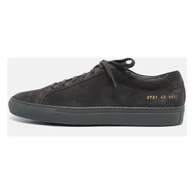 Common Projects Grey Suede Achilles Low Top Sneakers Size