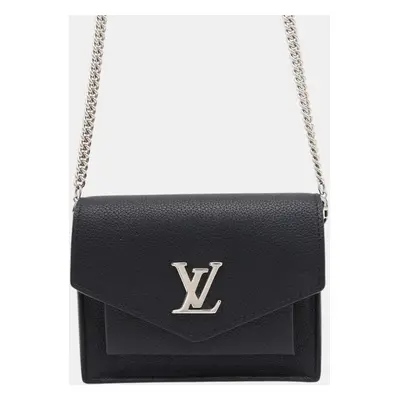 Louis Vuitton Noir Calf Leather My Lockme Mini Shoulder Bag