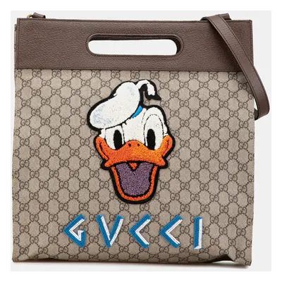 Gucci Brown GG Supreme Donald Duck Neo Vintage Soft Tote