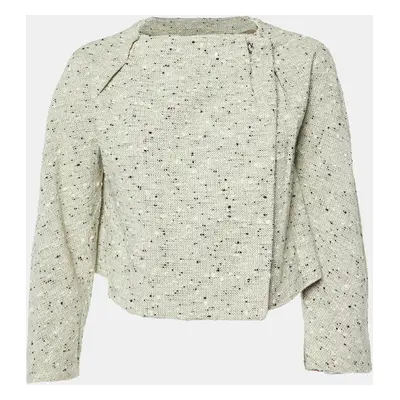 Marni Beige Boucle Tweed Wrap-Around Jacket