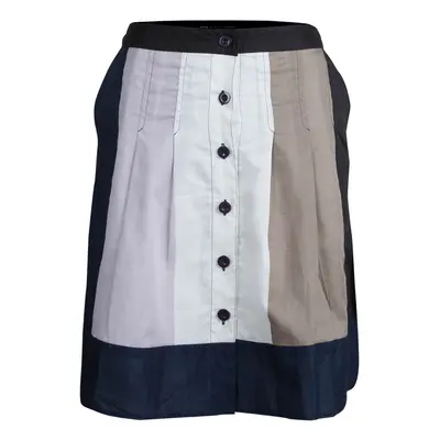 Marc by Marc Jacobs Colorblock Cotton Button Front Skirt