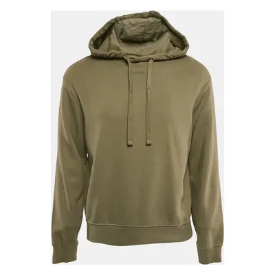 Hugo Boss Green Cotton Hooded Sweatshirt