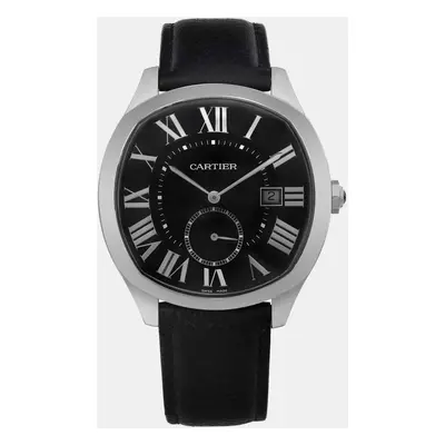 Cartier Black Stainless Steel Drive De Cartier Automatic Men's Wristwatch mm