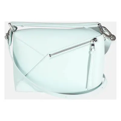 Loewe Light Blue Grained Calfskin Small Puzzle Edge Bag