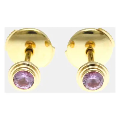 Cartier 18K Rose Gold and Sapphire d'Amour Stud Earrings