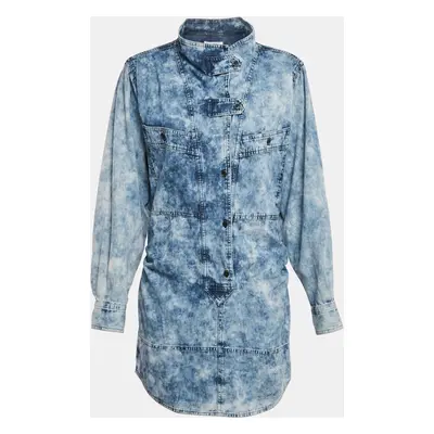 Isabel Marant Etoile Blue Washed Denim Mini Inaroa Dress