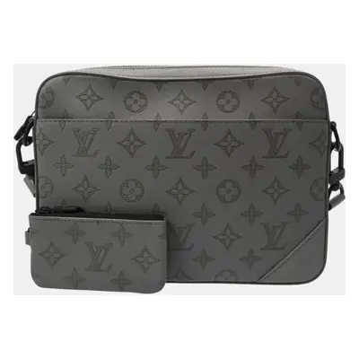 Louis Vuitton Monogram Shadow Duo Grey Leather Shoulder Bag