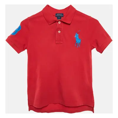 Polo Ralph Lauren Red Cotton Pique Polo T-Shirt Yrs