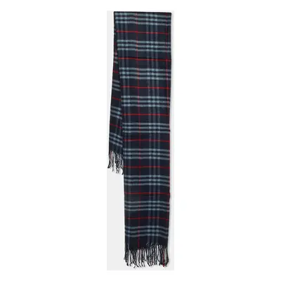 Burberry Black/Grey Castleford Check Lambwool Scarf