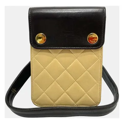 Chanel Black x Beige Pochette Waist Pouch