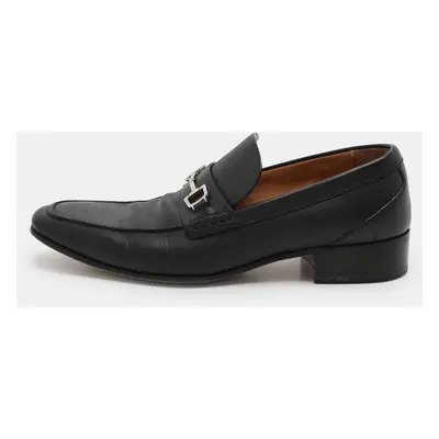 Gucci Black Leather Horsebit Loafers Size